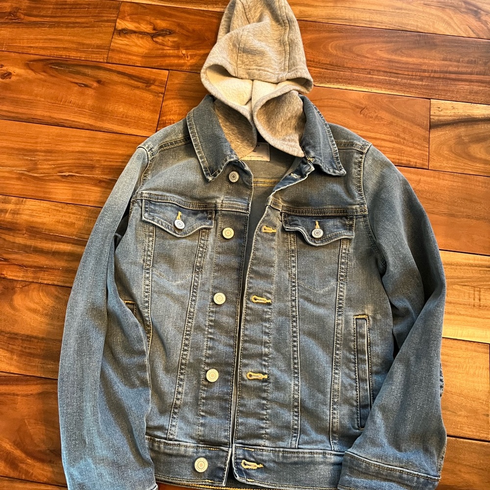 Old Navy Girls Jean Jacket with attached hood